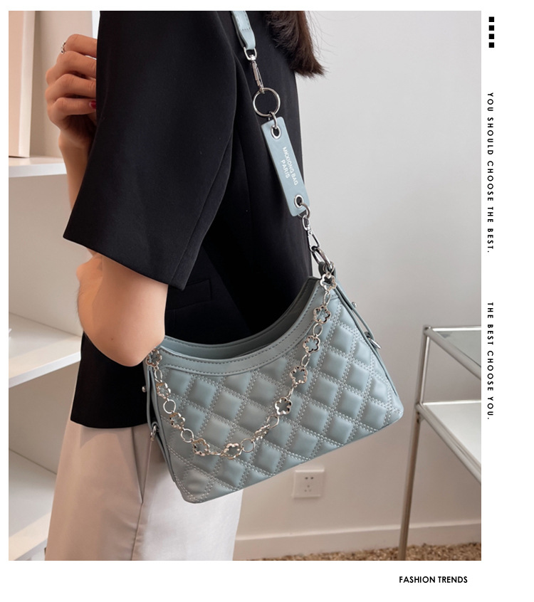 Borsa da donna piccola borsa di design di nicchia Borsa da donna 2023 nuova borsa a tracolla con catena a rombo di fascia alta estiva piccola borsa quadrata esplosiva_voghion.com