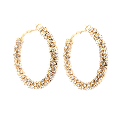 Metal grainy circle niche cold style earrings high-end quality ear jewelry wholesale
