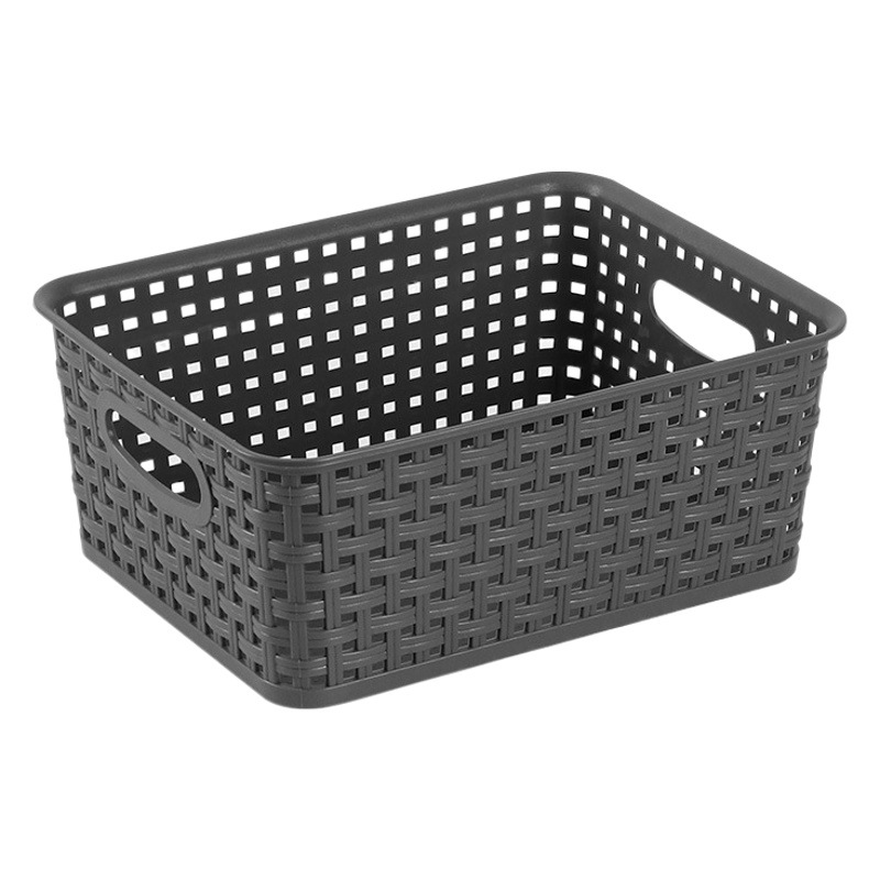 Venta caliente transfronteriza plástico hueco tejido simple almacenamiento acabado canasta artículos para el hogar cocina caja de artículos diversos