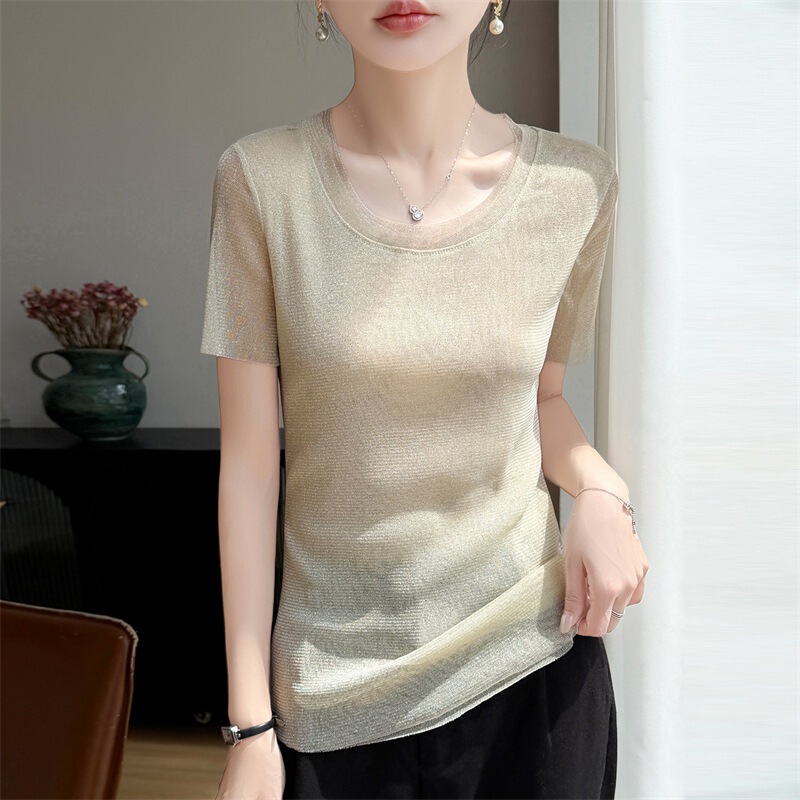 New V-Neck Flat Lace Top, Exquisite Hollow-Out Knitwear for Autumn, Sexy Slim-Fit Outerwear Blouse