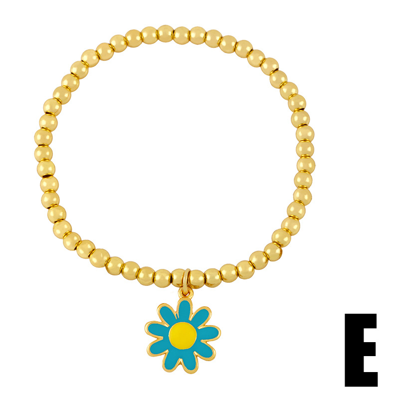 Daisy Flower Eye Round Bead Ethnic Style Elastic Bracelet Wholesale Jewelry Nihaojewelry display picture 7