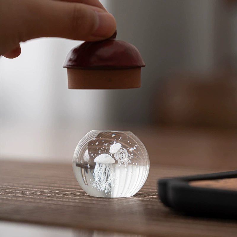 Хрустальная стеклянная крышка для чайного сервиза кунг-фу