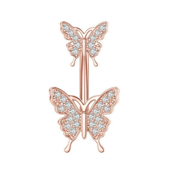 European and American hot selling double butterflies-Rose Gold