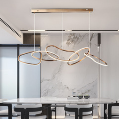 Postmodern minimalist restaurant pendant lamp bar counter hotel model room villa designer ring light luxury creative chandelier