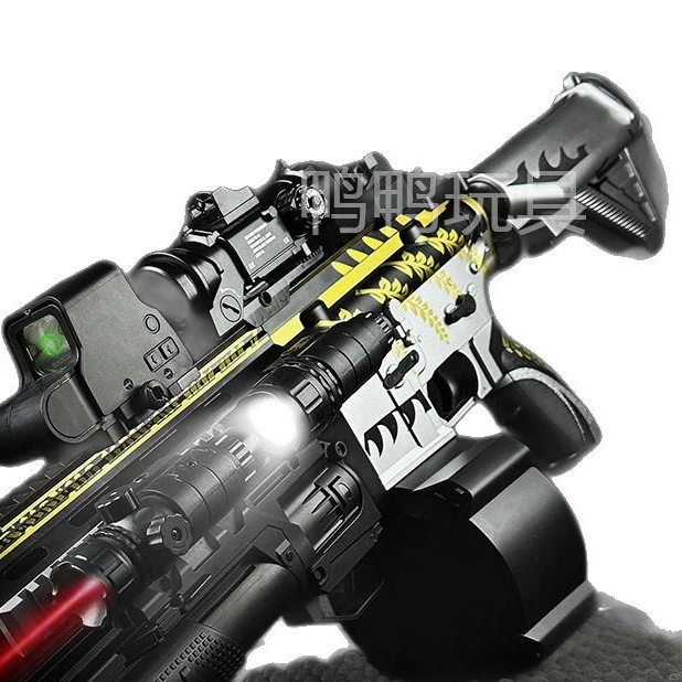 Электрическое оружие M416 с непрерывным двигателем кристаллы горячие продажи встроенная детская игрушка-младший мальчик моделирование штурмовки запуск мягких пуль специальное оружие