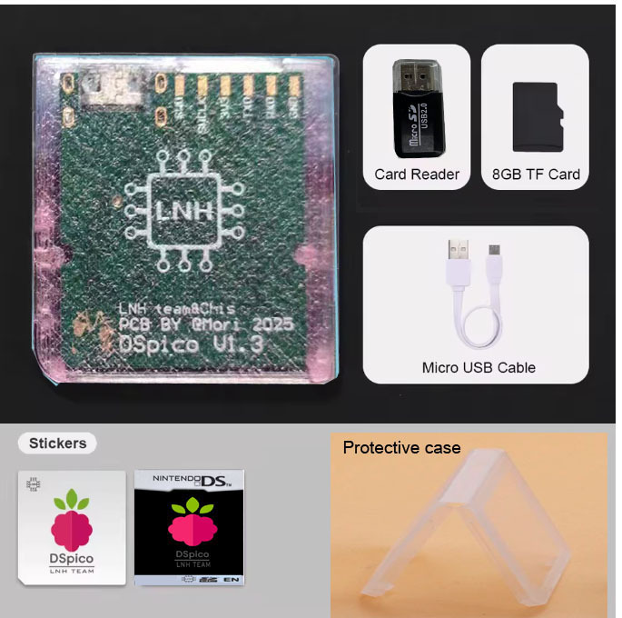 Transparent pink+8G+card reader