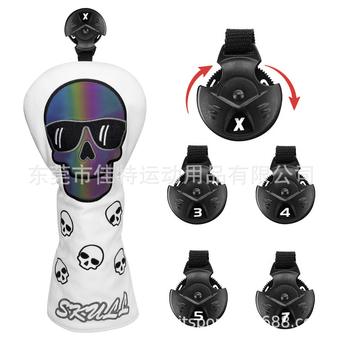 Cráneo cubierta del Club de Golf conjunto completo varilla de hierro N ° 1 calle pequeña pierna de pollo varilla de madera putter tapa protectora cubierta fábrica