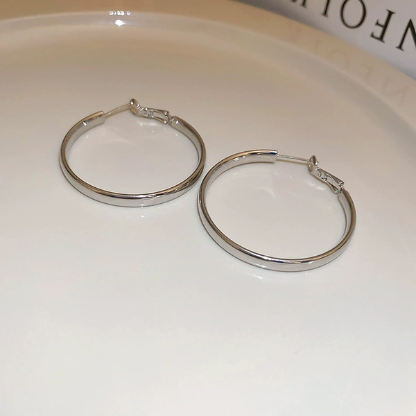 78#Silver Needle-Silver Circle (True Gold Plating)
