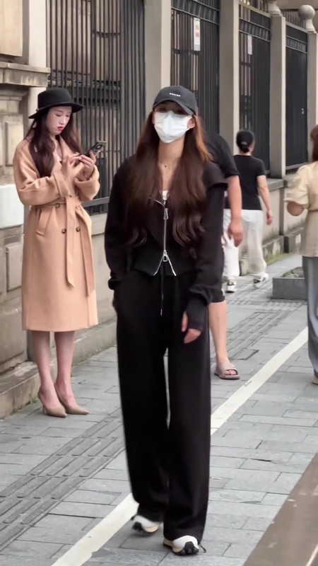 休闲风运动套装女春秋新款时尚连帽卫衣外套高腰抽绳阔腿裤两件套|undefined