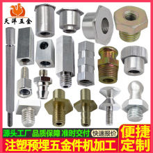 预埋螺母 注塑预埋五金件 通气螺丝 六角机加工件 四方机加工件