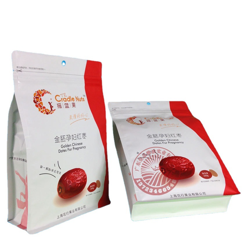 若羌红枣包装袋 坚果铝箔自立自封袋 牛皮纸开窗新疆红枣包装袋