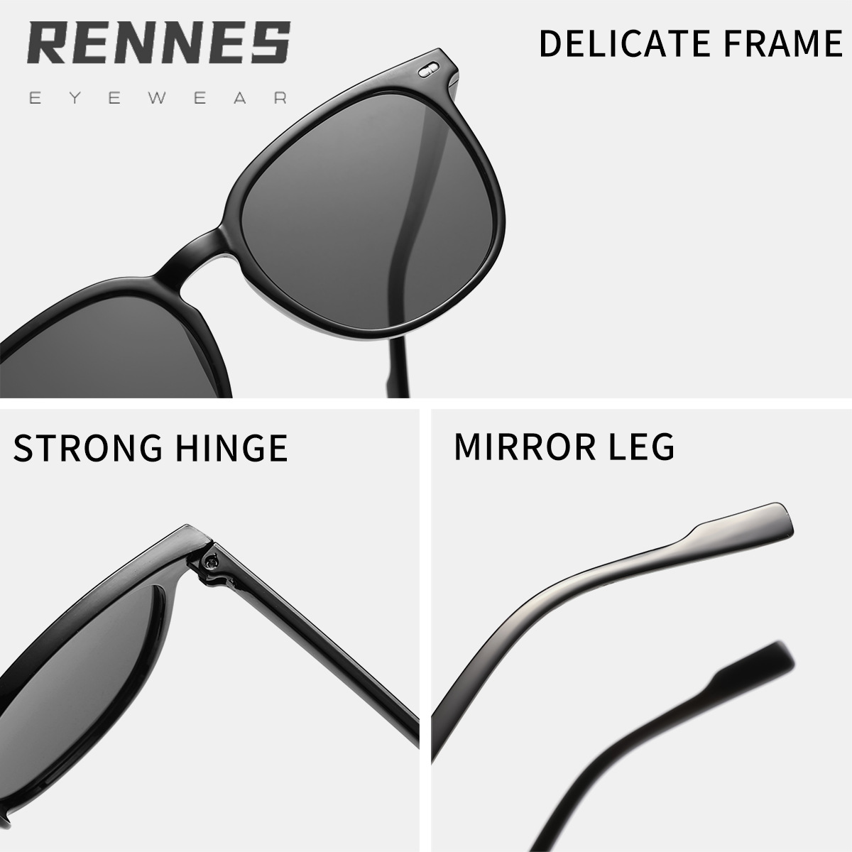 Nuevo estilo coreano ins estilo llano marco cara mirando pequeñas gafas de sol de moda esenciales anti-gafas de Sol para salir