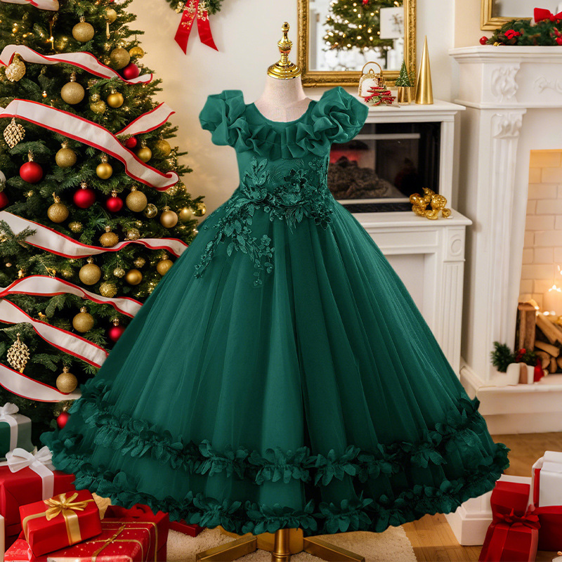 Niñas lujosas vestidos de fiesta sin mangas vestidos de novia para niños grandes vestidos de princesa para niñas nuevas faldas europeas y americanas al por mayor transfronterizas