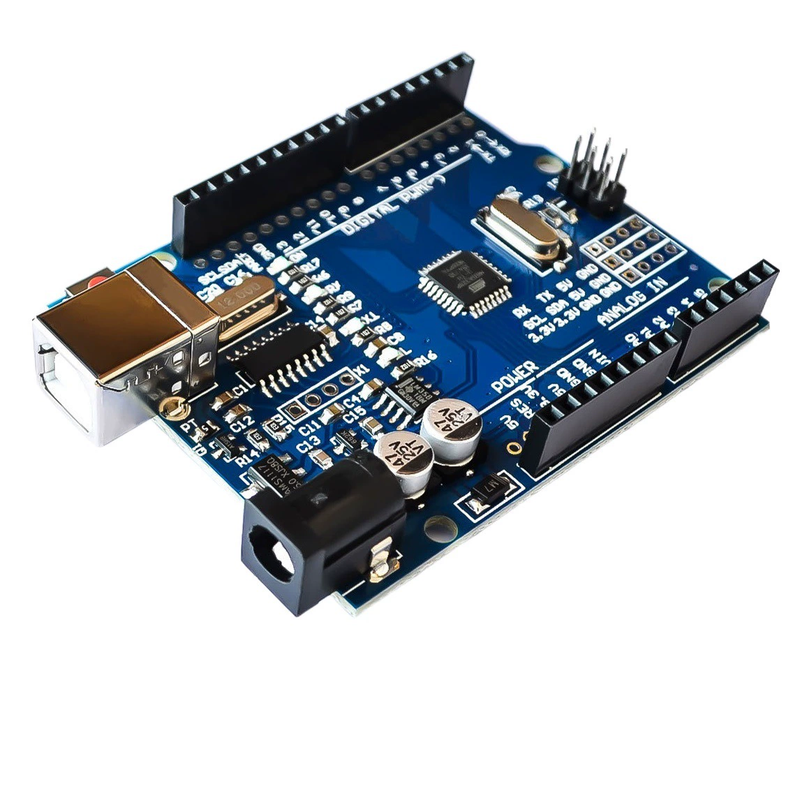 Плата разработки UNO R3 Микроконтроллер ATmega328P CH340G улучшенная версия