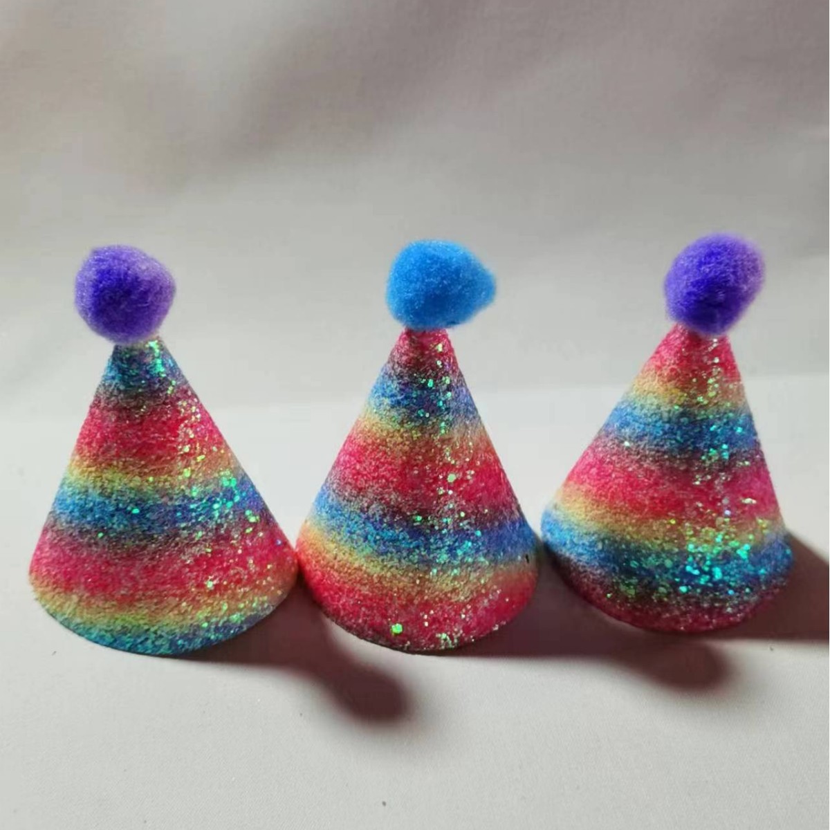 Niños Pastel de cumpleaños Sombrero Fiesta Fiesta Vestir Atmósfera Lentejuelas Estrella Bola Sombrero para mascotas