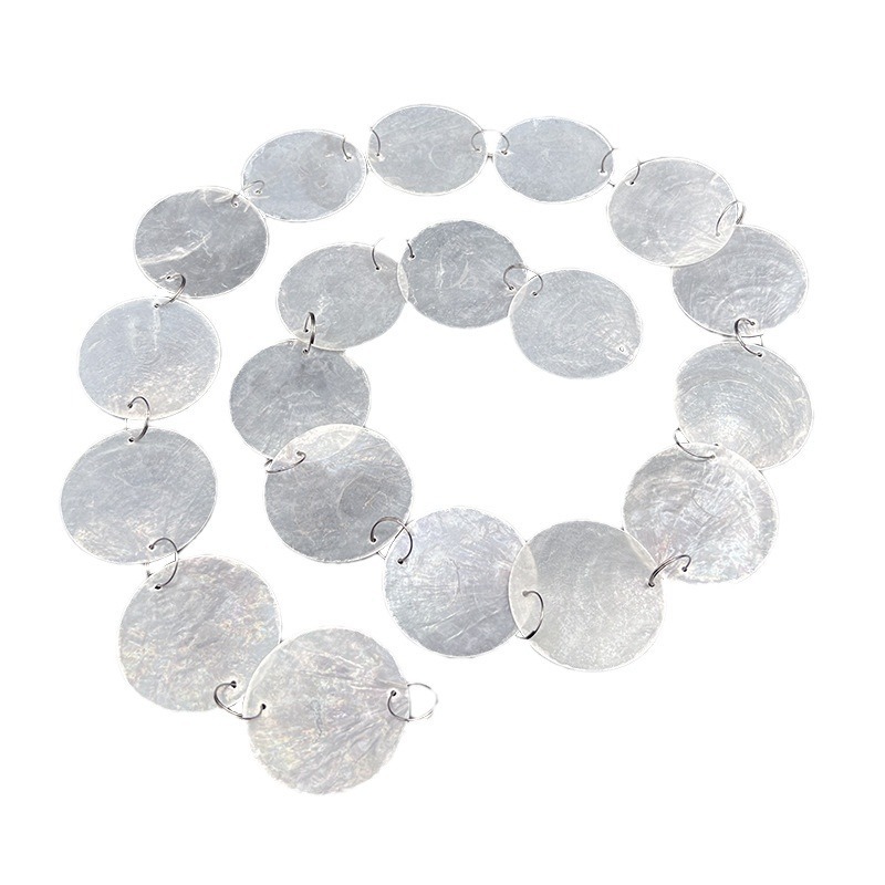 Propósitos de boda conchas, piezas de mica, piezas de decoración de campo, piezas de campana de viento, piezas de mica conchas naturales