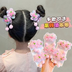 子供の髪ひもの花の真珠は髪の筋を傷つけません。