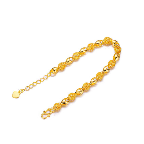 Retro gold-plated high-end hollow exquisite bracelet for women Ethnic style gold-plated women's exquisite exquisite bracelet