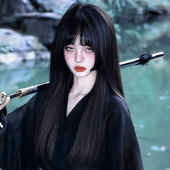 かつらの全頭カバーの女性長髪姫は夏の薄いタイプを切ります。