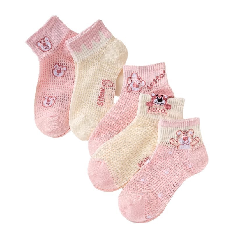 子供の靴下夏薄い女の子の靴下ダンスソックス通気性のある白プリンセスかわいいレースメッシュ女の子の靴下|undefined
