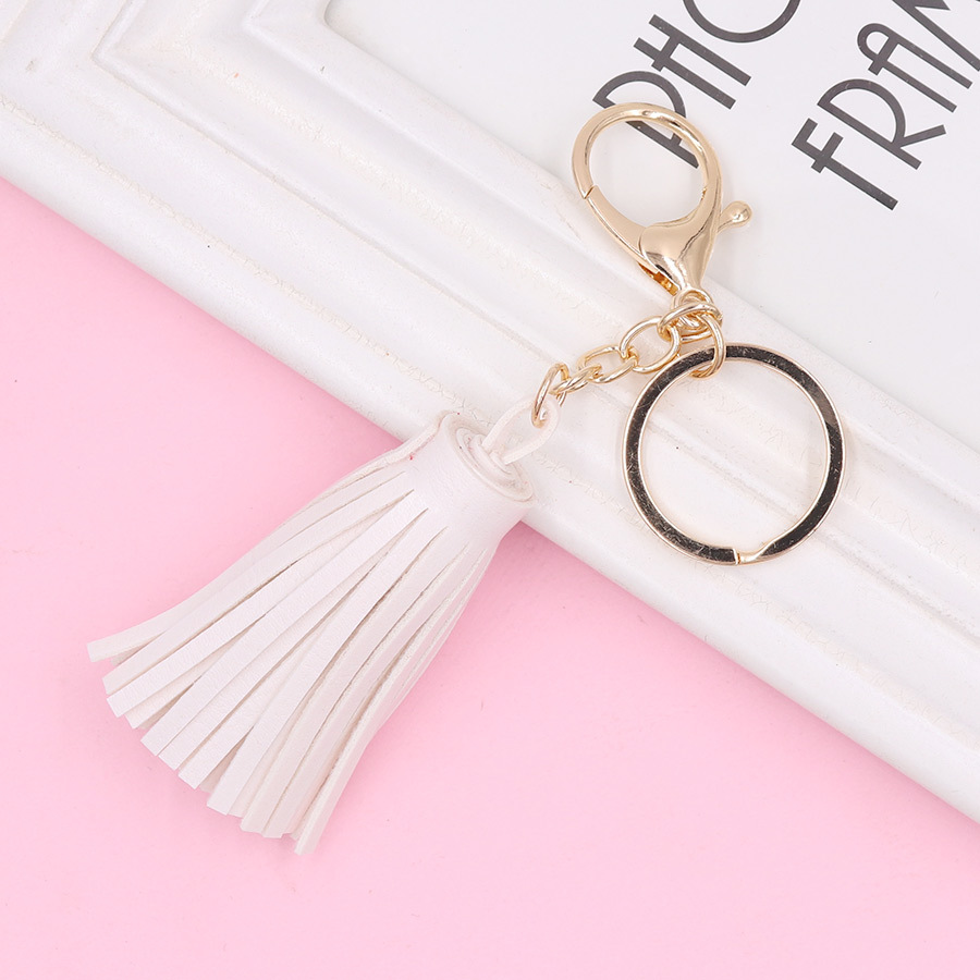 5cm cuero borla llavero moda pu cuero bolsa equipaje colgante Ropa Accesorios accesorios de cuero al por mayor