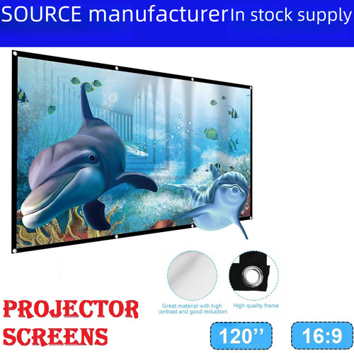 Cross-border portable foldable projector soft screen cloth exhibition hall meeting room projection cloth outdoor high-definition movie projector screen