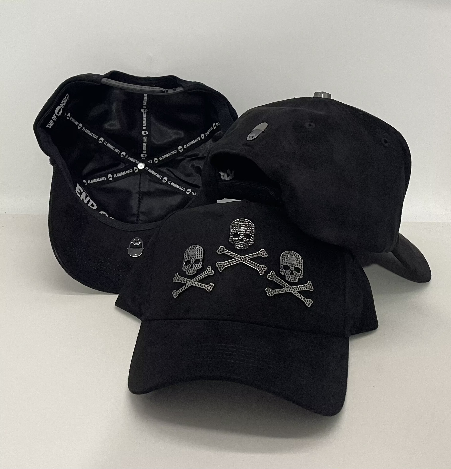 Nuevo Meike Duo Dandy bordado ajustable gorra de boca de pato borde curvo gorra de béisbol con diamantes barba tío
