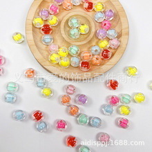 10/12mm南瓜内彩珠糖果色透明珠中珠diy饰品配件手链项链串珠