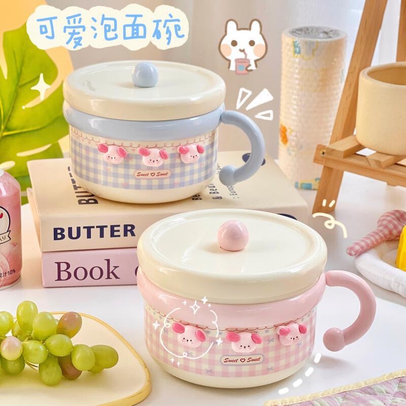High-Looking Instant Noodle Bowl 304 Stainless Steel Eating Soup Bowl Ins Girly Heart Student Dormitory Large-Capacity Lunch Box with Lid High-Looking Instant Noodle Bowl 304 Stainless Steel Eating Soup Bowl Ins Girly Heart Student Dormitory Large-Capacity Lunch Box with Lid