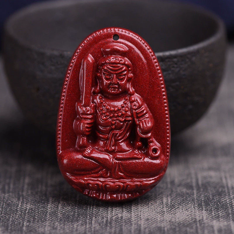 Natural ore, pendant for men and women, necklace, cinnabar, Chinese horoscope