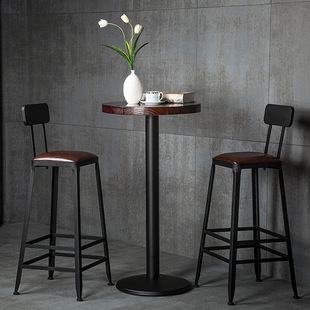 Bar Chair High Stool Iron Home Backrest Bar Stool Table and Chair Modern High Chair Simple Bar Chair High Chair