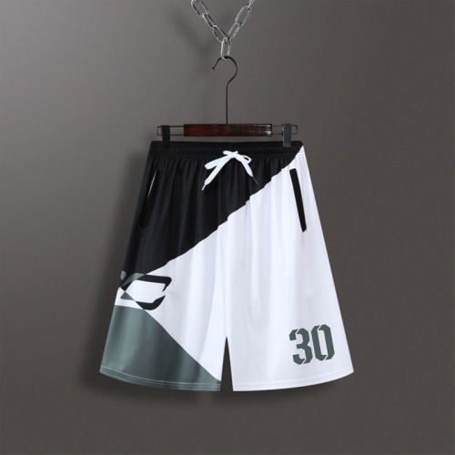 Men's Basketball Pants, American Style, Knee-Length, 5-Fraction, Beach, Running, Fitness Training, Medium Pants, Short Shorts for Women, Summer, Loose, Sports, Quick-Drying