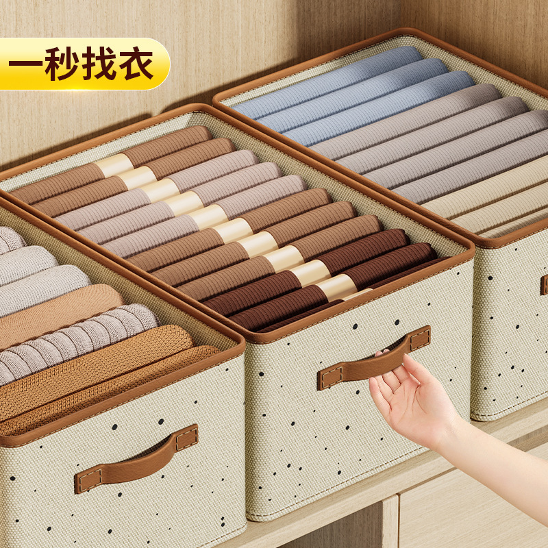 Capacious foldable breathable storage box non-woven cloth