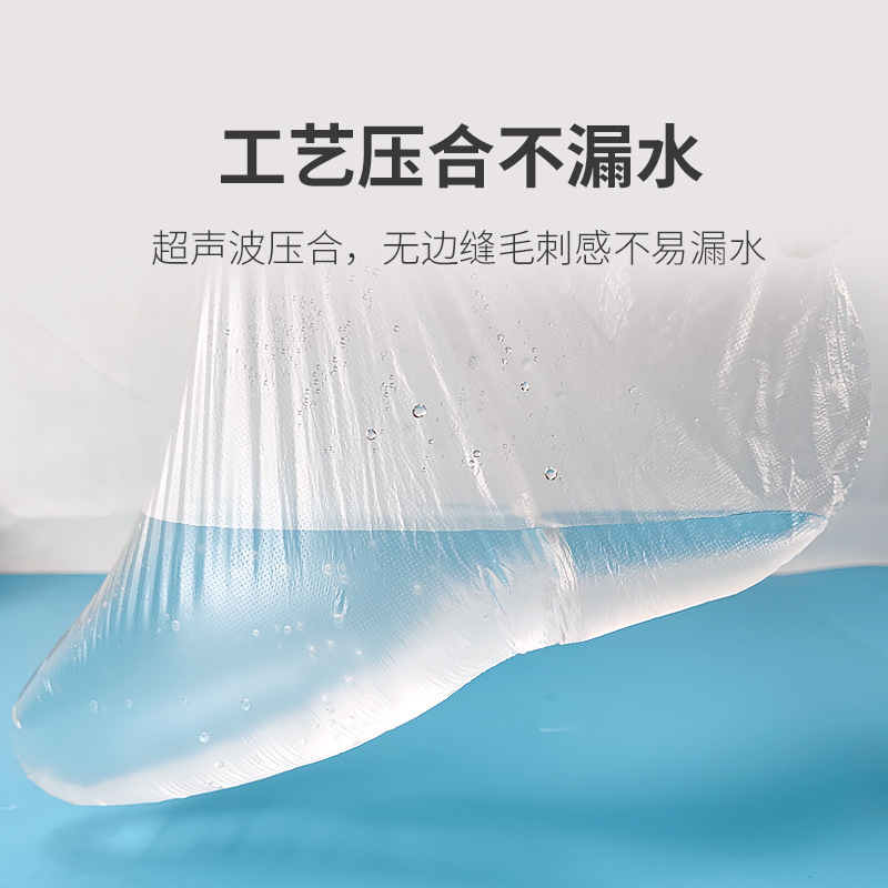 Cubierta de película para pies desechable, máscara de mano de plástico, cubierta de zapatos de prueba de baño de pies, bolsa transparente impermeable, cubierta de pies, cubierta de zapatos, cubierta de pies de terapia de pies universal