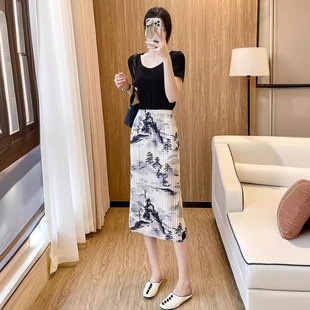 �羳�ļ��¿���Lˮī��ӡ����ȹ�����ɾo���@�ݰ���ȹA�ְ���ȹ