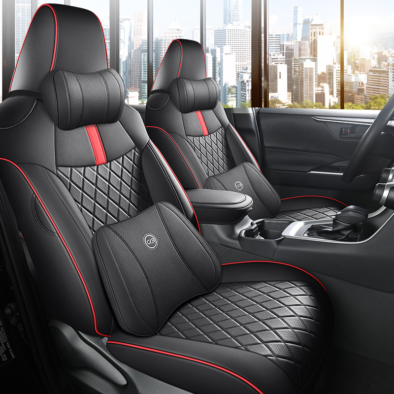 Seat Cover Leather: Toyota Modelə uyğun (Original) oturacaq örtükləri - red-20-24rav4