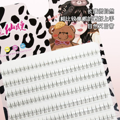 十排魔仙睫假睫毛小火苗下睫毛太陽花分段式單簇嫁接細梗眼睫毛