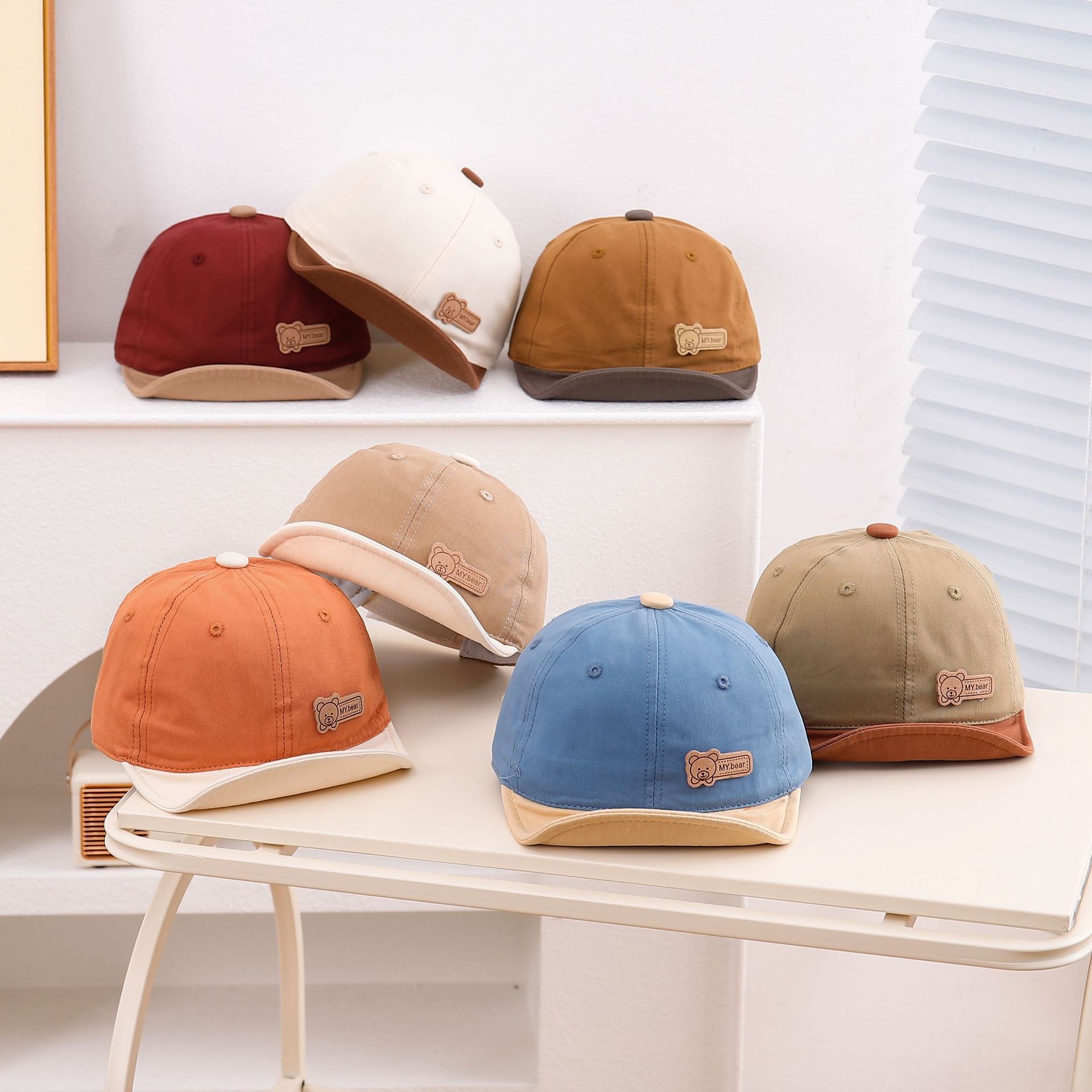 Sombreros para bebés lindos gorras de lengua de goma suave primavera / otoño / invierno gorras de béisbol para bebés varones y niñas sombreros de algodón versátiles