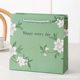 in stock Jasmine Gift Bag Green Jewelry Clothing Packaging Bag White Cardboard Handbag Paper Bag Holiday Gift Bag