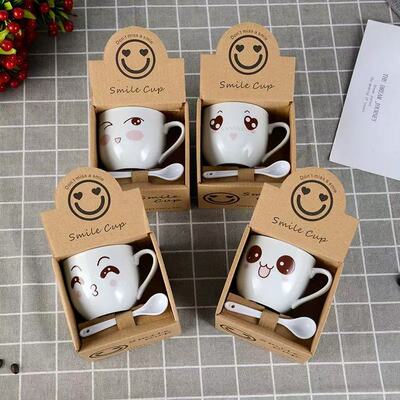 Jingdezhen Home Pure White Cup Simple Mark Cup Cup Ceramic Water Cup Cone Foadain Milk Cup Creative Water Cup