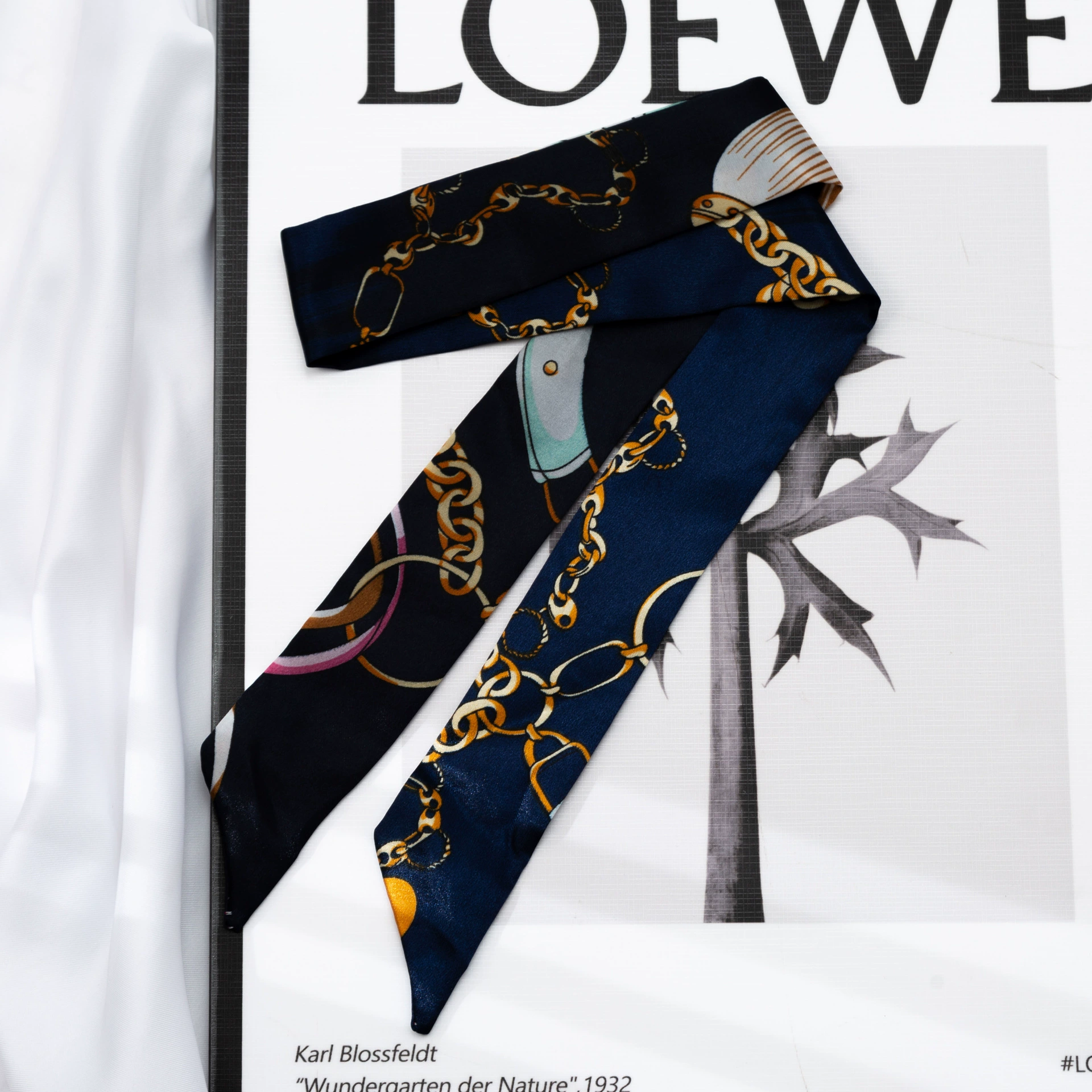 Silk Scarf Hairband (Suhang) long streamer 89×3.8 cm, lightweight gift box option