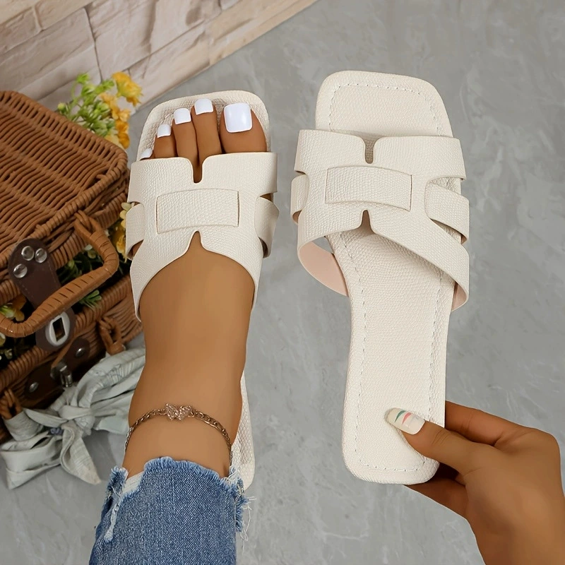 Плоские тапочки женские африканские дышащие домашние тапочки женские круглые головы повседневные шлепанцы Womens Slippers