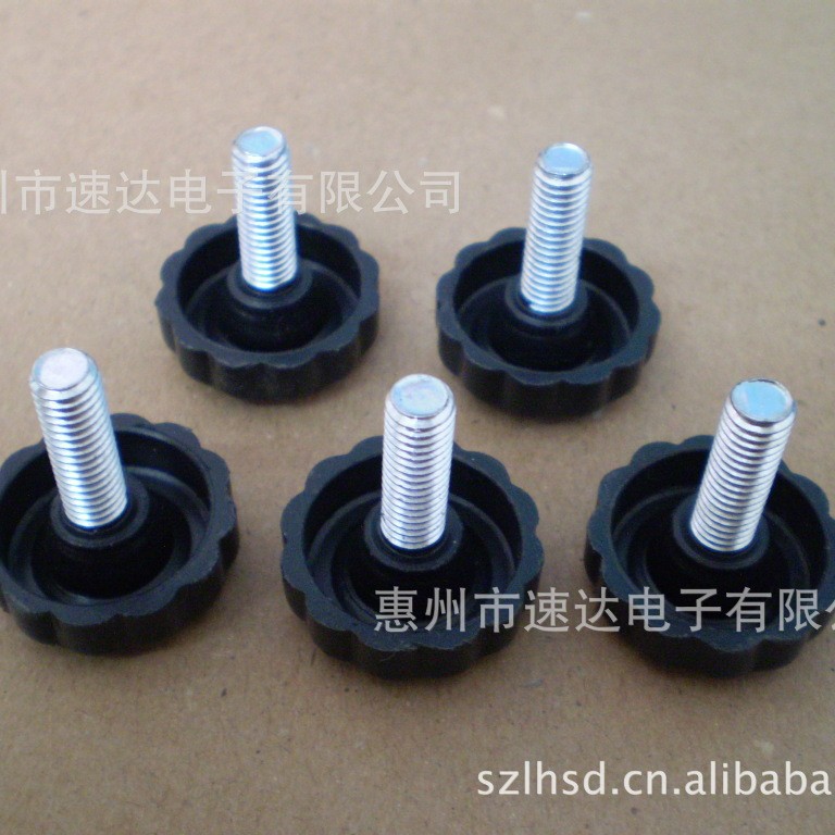 厂家优惠供应脚垫调节器 M6机械脚垫 可调手柄螺牙生产线脚垫增高