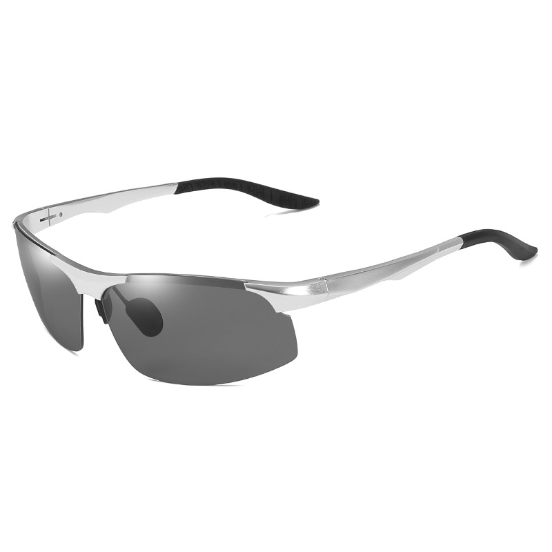 クロスボーダー新しいアルミマグネシウム変色サングラス昼夜偏光ナイトビジョンスポーツサイクリングメガネ卸売 8003