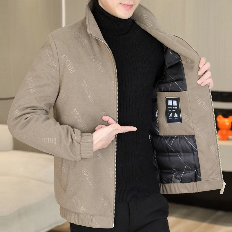 Plus Large Size Men's Fleece Coat with Vertical Collar Autumn and Winter New Fat Man Loose Fleece Casual Jacket Plus Large Size Men's Fleece Coat with Vertical Collar Autumn and Winter New Fat Man Loose Fleece Casual Jacket