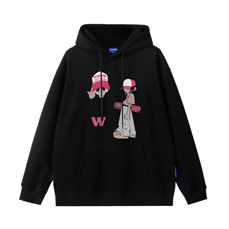 2025 nuevo estilo WASSUP HEODS suéter con capucha pareja primavera y otoño marca de moda masculina ins top suelto casual