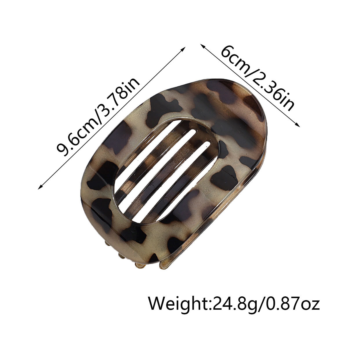 24g Weight Hair Clip, Hair Claws Hair Accessories Type Streetwear Women's Mouth Leopard Resin Hair Clip Hair Claws