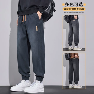 秋冬新款潮流时尚束腿裤男仿牛莱赛尔男士工装裤宽松运动休闲裤子