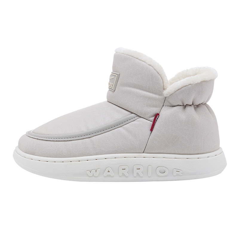 Zapatos de algodón suaves ligeros y cómodos de invierno nuevos zapatos de mujer calientes de color sólido, engrosados y minimalistas, botas cortas de viento versátiles