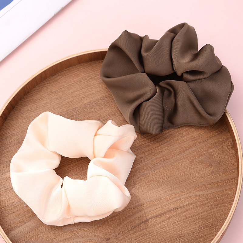 Women's, Girl'S Gender Elegant Retro Simple Style Women's Girl'S Solid Color Horse Cloth Hair Tie